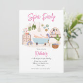 Invitation Spa Party Glam Adulte Anniversaire (Debout devant)