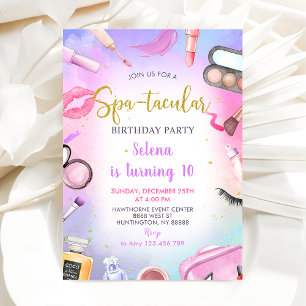 Invitation Spa Party Glam Girl Anniversaire de fête Invitatio
