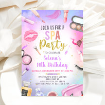 Spa Party Glitz Glam Girl Maquillage Anniversaire