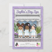 Invitation spa Party pour jeunes filles (Devant)