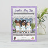 Invitation spa Party pour jeunes filles (Debout devant)