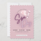 Invitation Spa thème douche nuptiale (Devant)