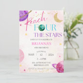 Invitation Space 4th Reach Four the Stars Birthday Girl (Debout devant)