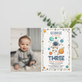 Invitation Space Adventure 3rd birthday | Outer Space photo (Debout devant)