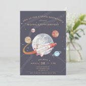 Invitation Space Adventure Boy's Birthday (Debout devant)