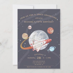 Invitation Space Adventure Boy's Birthday