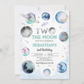 Invitation Space Anniversaire Party Two The Moon Boy 2e anniv (Devant)