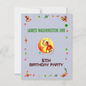 Invitation Space Boy's 5th Birthday Party (Dos)