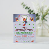 Invitation Space Boy's 7th Birthday Party (Debout devant)