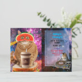 Invitation Space cat avec lunettes de pastèque (Debout devant)
