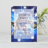 Invitation Space cat jouant au basket (Debout devant)