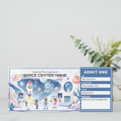 Invitation Space Centre -  Space Museum Ticket Template (Debout devant)