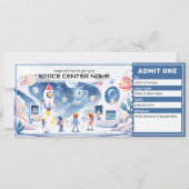 Invitation Space Centre - Space Museum Ticket Template (Devant)