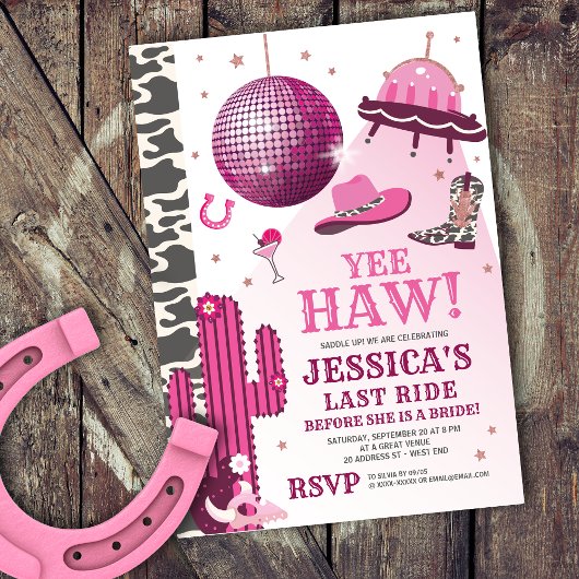 Invitation Space Cowgirl Bachelorette