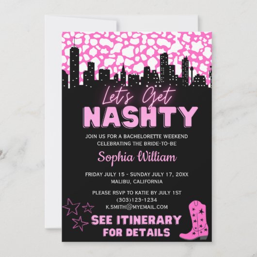 Invitation Space Cowgirl Desert Allons chercher Nashty Bach (Devant)