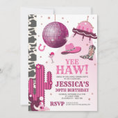Invitation Space Cowgirl fête d'anniversaire (Devant)