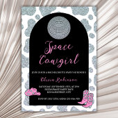 Invitation Space Cowgirl Parties scintillant Vache Imprimer B