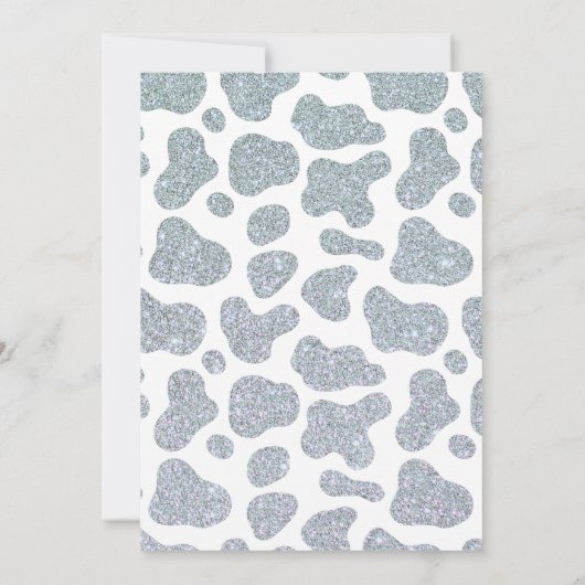 Invitation Space Cowgirl Parties scintillant Vache Imprimer B (Dos)