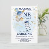 Invitation Space First Outer Space First Birthday (Debout devant)