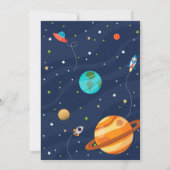 Invitation Space Galaxy Dinosaur Bébé Astronount GARÇON (Dos)