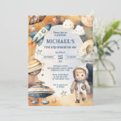 Invitation Space Galaxy Premier voyage autour du soleil Anniv (Debout devant)