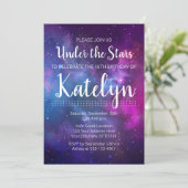 Invitation Space Galaxy Under the Stars (Debout devant)