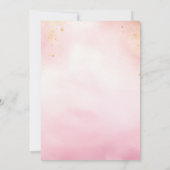 Invitation Space Girl Anniversaire Planètes Étoiles rose (Dos)