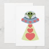 Invitation Space Love Alien Valentine (Devant / Derrière)