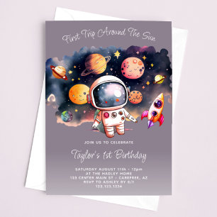 Invitation Space Party Premier Tour Autour du Soleil Violet
