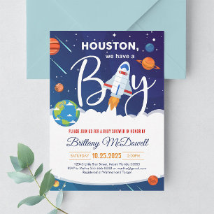 Invitation Space Planet Solar System C'est un Baby shower gar