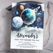 Invitation Space Planètes & Rockship Boy 1er anniversaire