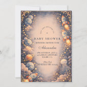 Invitation Space Rockets Stars Baby Shower (Devant)