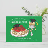 Invitation Spaghetti Graduation Party (Debout devant)