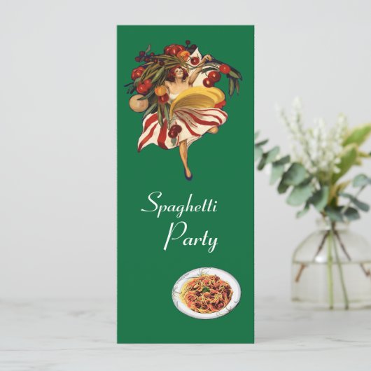 INVITATION SPAGHETTI PARTY DANCE, CUISINE ITALIENNE ET TOMATE (Debout devant)