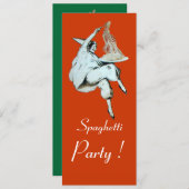 Invitation SPAGHETTI PARTY, ITALIAN KITCHEN dîner, brunch (Devant / Derrière)