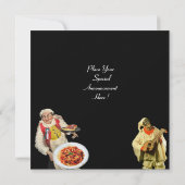 Invitation SPAGHETTI & PIZZA PARTY, CUISINE ITALIENNE rouge n (Dos)