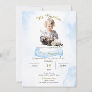 Invitation Spanish Baptism Boy