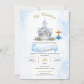 Invitation Spanish Baptism Boy (Devant)
