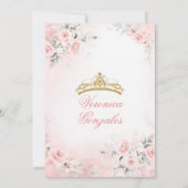 Invitation Spanish Blush Pink Bow Coquette Princess 15 Años (Dos)