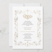 Invitation Spanish Boda Catholic Nuptial Mass Wedding (Devant)