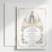 Invitation Spanish Boda Catholic Virgin Mary Nuptial Mass 