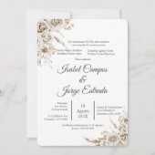Invitation Spanish Boho Floral Wedding (Devant)
