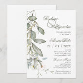 Invitation Spanish Boho Floral Wedding (Devant / Derrière)