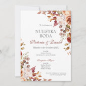 Invitation Spanish Boho Floral Wedding (Devant)