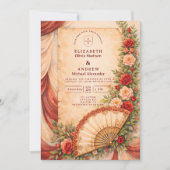 Invitation Spanish Fan Romance Wedding (Devant)