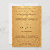 Invitation Spanish Golden & Dark Red Trendy XVs Collage 4  (Dos)