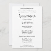 Invitation Spanish Luxury Wildflowers Frame Quinceañera Photo (Dos)