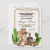 Invitation Spanish Mexican Cowboy Adult Man (Devant)