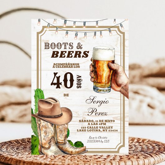 Invitation Spanish Mexican Cowboy Adult Man