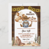 Invitation Spanish Mexican Wild West Cowboy Baby Shower (Devant)